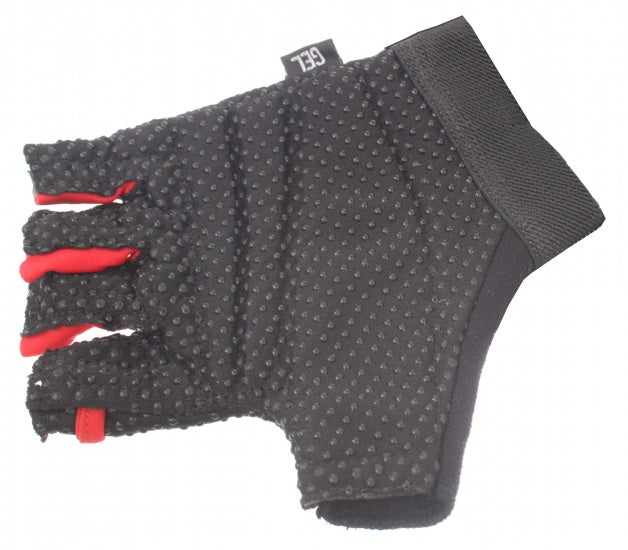 Fietshandschoenen Gel Rood Zwart Maat L