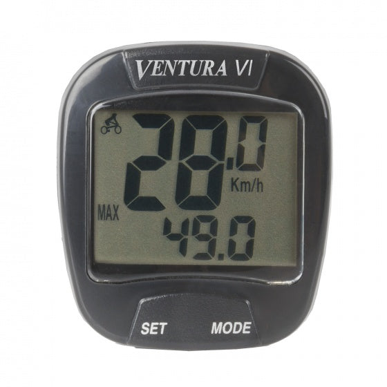 fietscomputer VI 6 functies zwart