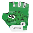 fietshandschoenen schildpad groen/zwart polyester maat XS