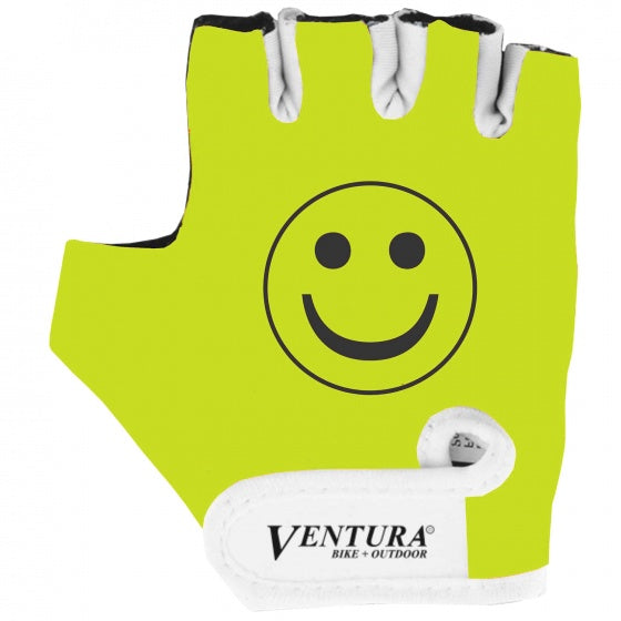 fietshandschoenen Smile junior geel maat S