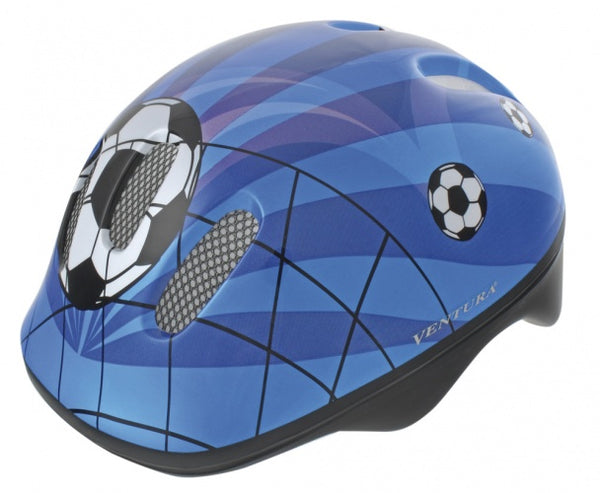 Fietshelm Soccer Blauw Maat 52/57 cm