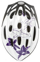 Fietshelm White Flower Wit / Paars Maat 53-57 cm (M)