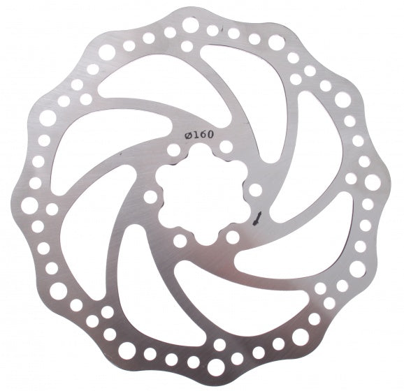 remschijf 160 mm 6-gaats staal zilver