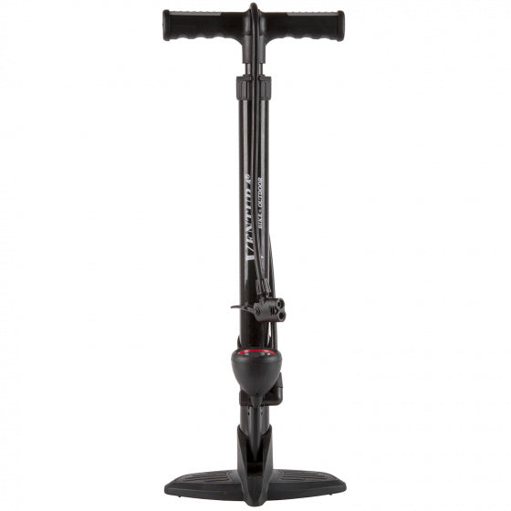 fietspomp Double Head AV/DV/FV manometer zwart