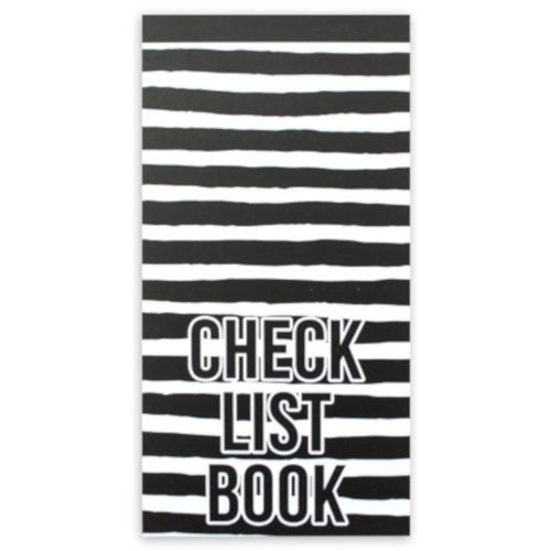 checklistbook Zepp strepen 10 x 20 cm papier zwart/wit