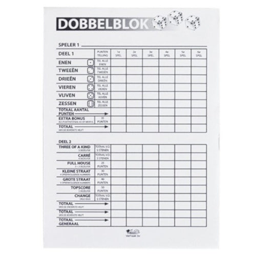 dobbelblok junior 15,2 x 10 cm papier wit 100 stuks