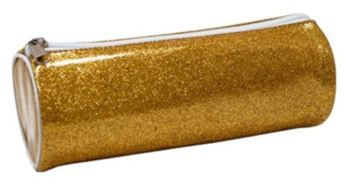 etui Glitter meisjes 21 x 7 cm polyester goud