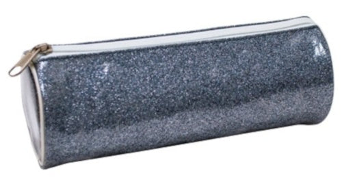 etui Glitter meisjes 21 x 7 cm polyester zilver