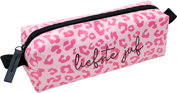 etui Liefste Juf junior 23 x 7 cm roze