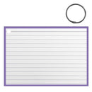 flashcard met clipring A6 papier wit/paars 50 stuks