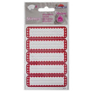 keukenetiketten papier wit/rood 4 vellen à 5 stuks