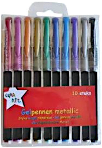 gelpennen metallic 10 stuks