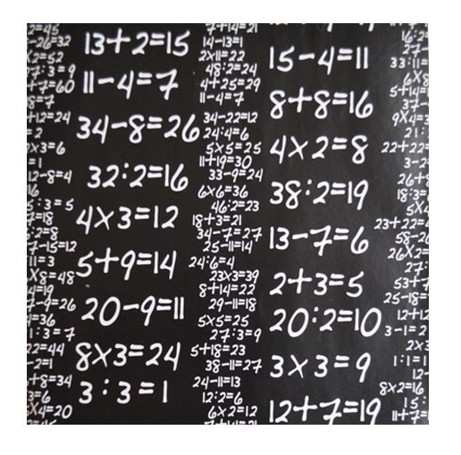 kaftpapier wiskunde junior 50 x 500 cm zwart/wit