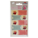 keukenetiketten papier blauw/rood 4 vellen à 5 stuks