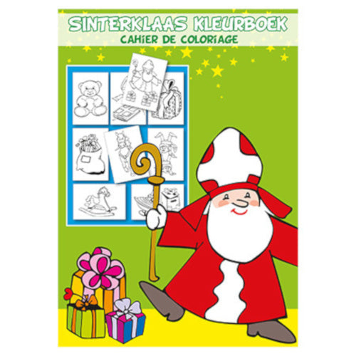 kleurboek Sinterklaas junior 15 x 21 cm groen