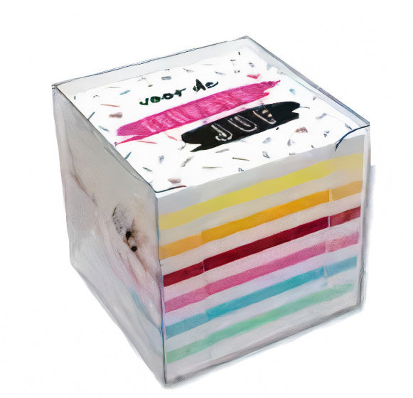 memokubus Liefste Juf 9 x 9 cm papier roze