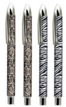 pennenset Wild Thing 11,3 cm beige/zwart/wit 4 stuks