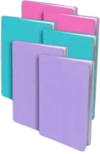 rekbare boekenkaft Trend A4-A5 paars/turqoise/roze