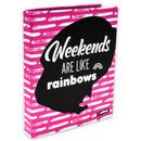 ringband Wknd meisjes 23-rings A4 karton roze/zwart