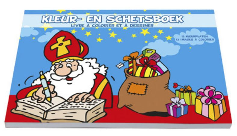 Sinterklaas teken- en kleurblok A4