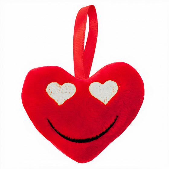 sleutelhanger hartjesogen 6,5 cm rood