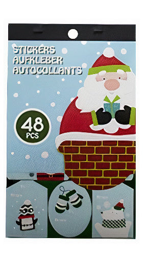 stickerblok kerstman A5 papier 48 stuks