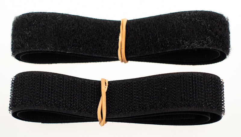 klittenband zelfklevend 20 mm x 1 m zwart