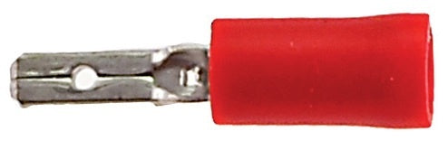 kabelschoen / stekker man plat 2.8 cm rood 25 stuks
