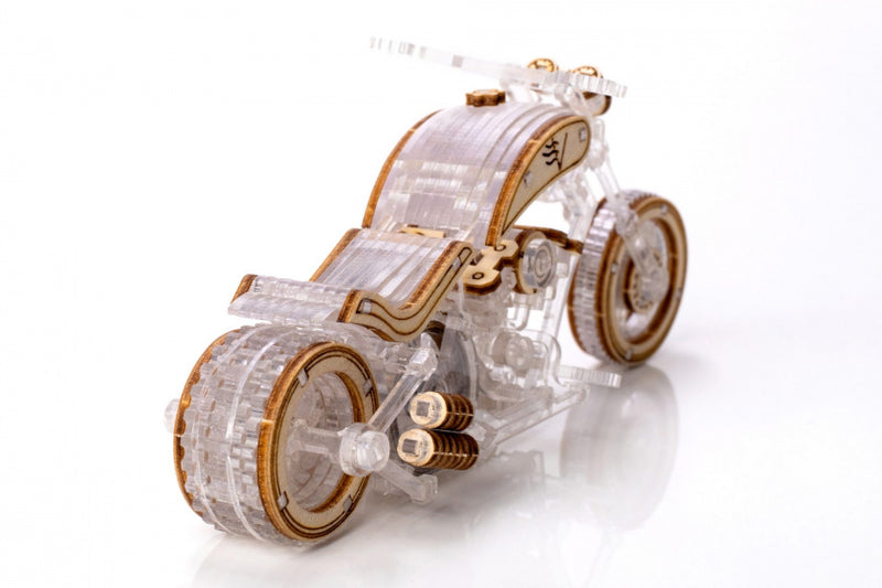 bouwpakket Chopper-V1 14 x 4,1 x 6,2 cm hout bruin