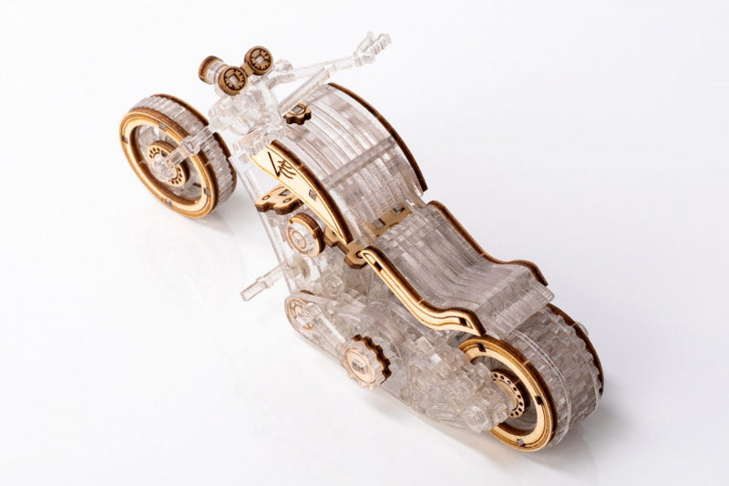 bouwpakket Chopper-V1 14 x 4,1 x 6,2 cm hout bruin