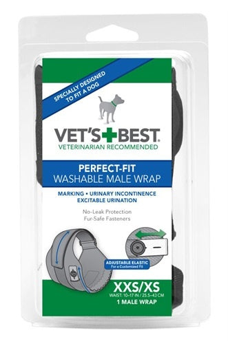 Vets Best Wasbare Plasband Reu Zwart XXS / XS