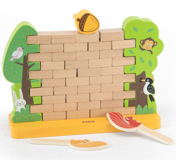 behendigheidsspel muur 22 x 16,5 cm hout 44-delig