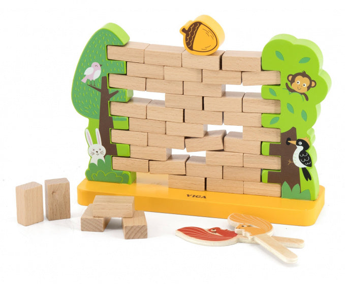 behendigheidsspel muur 22 x 16,5 cm hout 44-delig