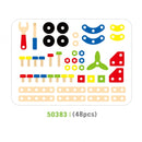 constructiebouwset hout 48-delig multicolor