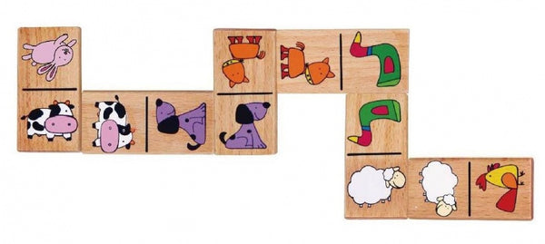 Dominospel boerderijdieren 28-delig