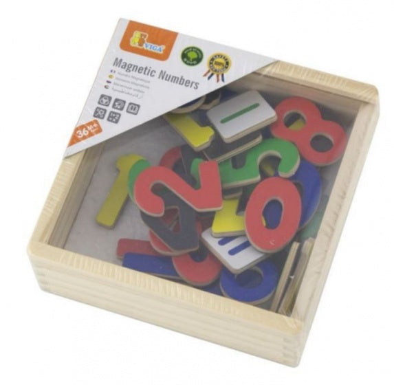 houten cijfers met magneet 37 stuks