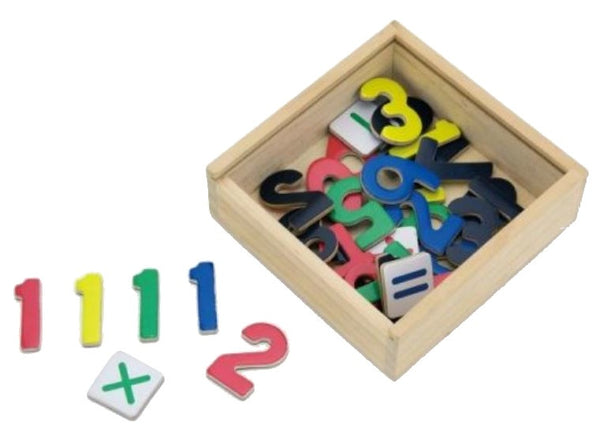 houten cijfers met magneet 37 stuks