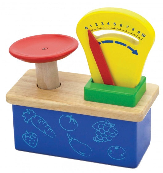 houten weegschaal 200 mm multicolor