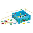 magnetisch visspel junior 28 x 28 cm hout blauw