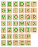 magnetische (hoofd)letters groen 40-delig