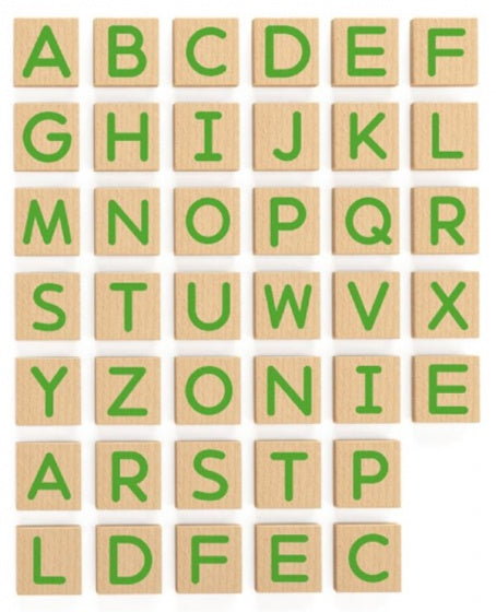 magnetische (hoofd)letters groen 40-delig