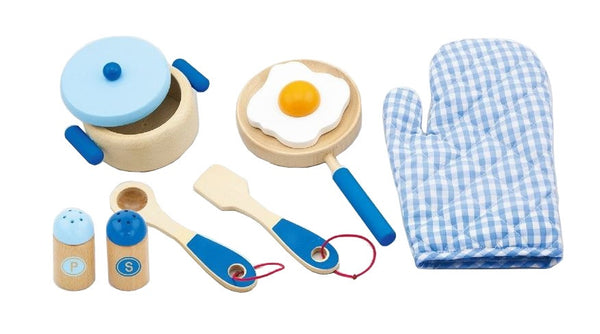 ontbijtset 8-delig blauw