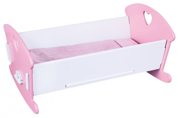 poppenwieg 53 x 30 x 26 cm wit/roze