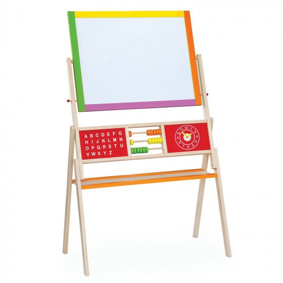 schoolbord en magnetisch whiteboard junior 155 cm hout