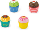 speelgoed cupcakes junior 4,3 x 5,5 cm hout 4 stuks
