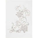 Flexibel sjabloon bloemen 21 x 30 cm wit