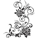 Flexibel sjabloon bloemen 21 x 30 cm wit