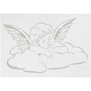 Flexibel sjabloon engel 21 x 30 cm wit