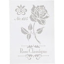 Flexibel sjabloon roos 21 x 30 cm wit
