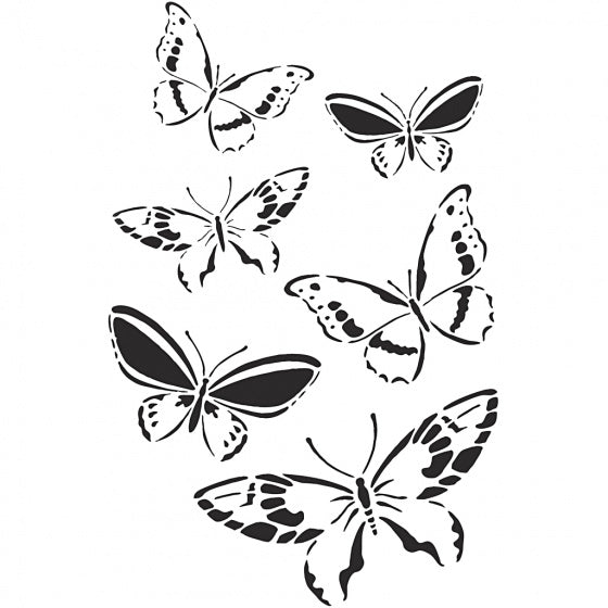 flexibel sjabloon vlinders 21x30 cm transparant